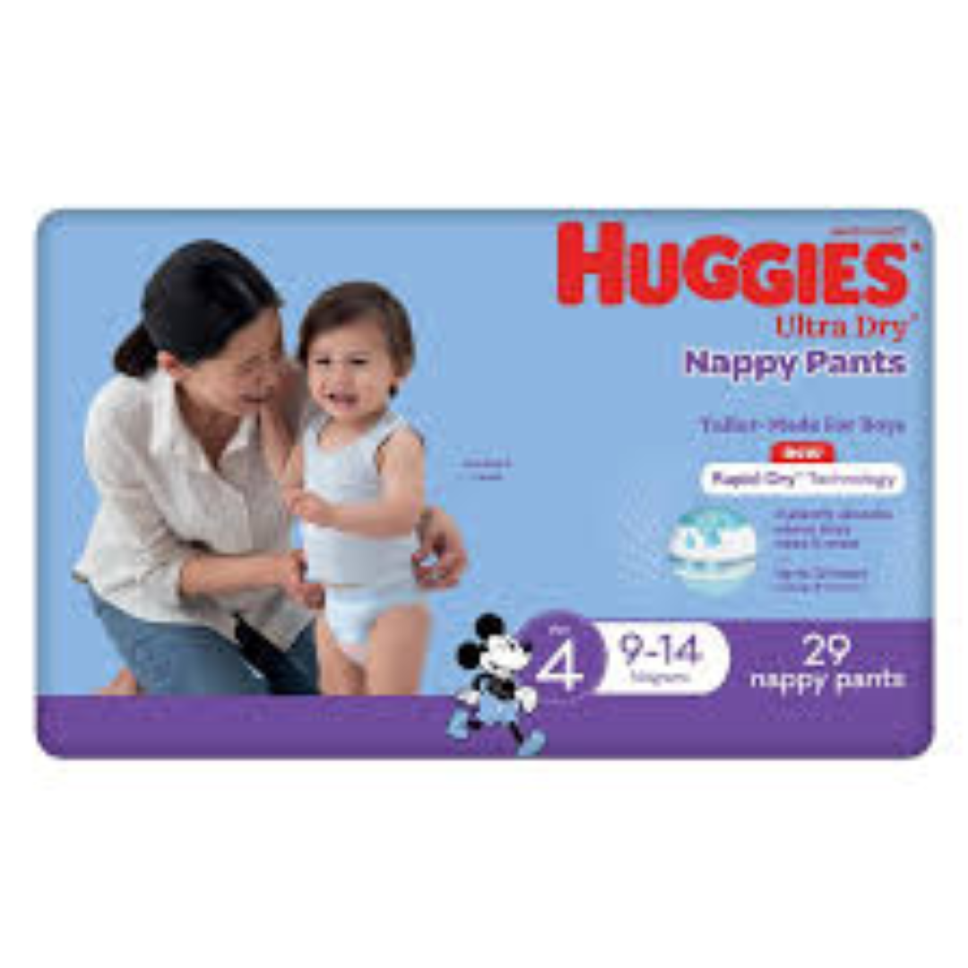 HUGGIES PANTS UNISEX SIZE 4 (9-14KG) 4X32S